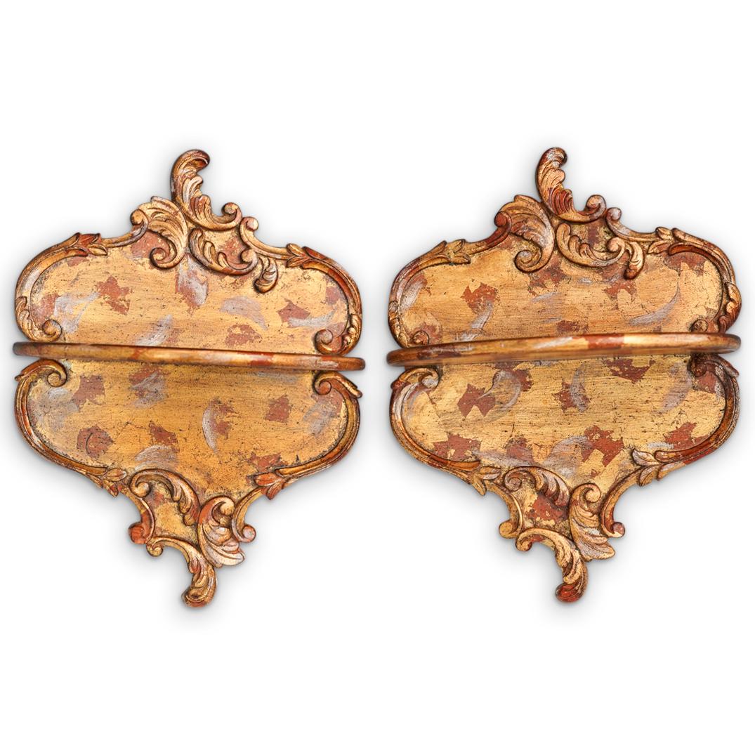 (2 Pc) Pair of Ornate Wall Shelves Brackets (1 of 5)