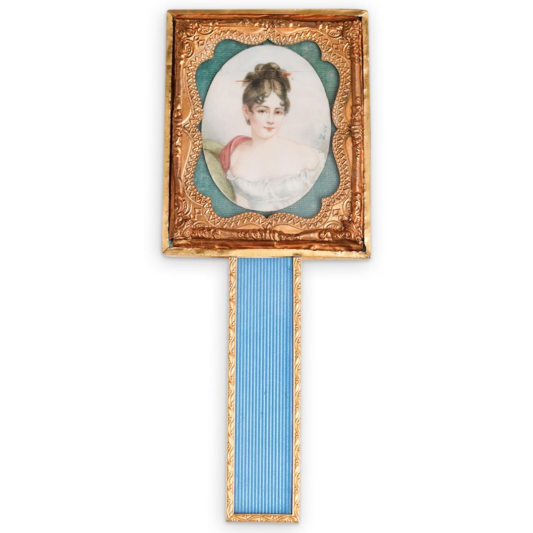 Antique French Hand Mirror (1 of 4)