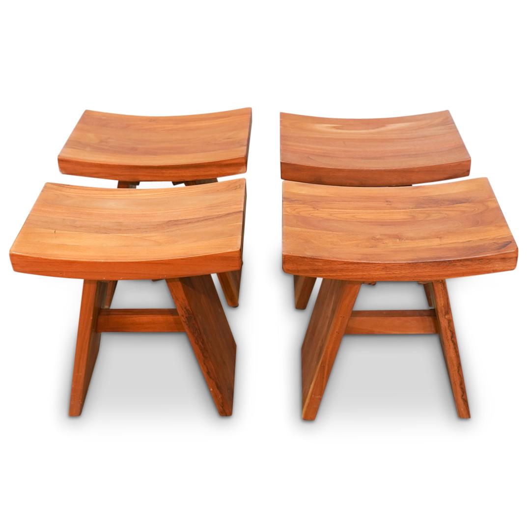 (4Pc) AquaTeak Bench Stool Set (1 of 5)