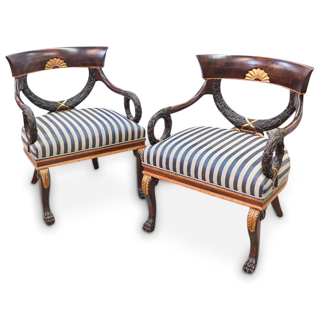 Pair of Italian Carved Chairs (1 of 7)
