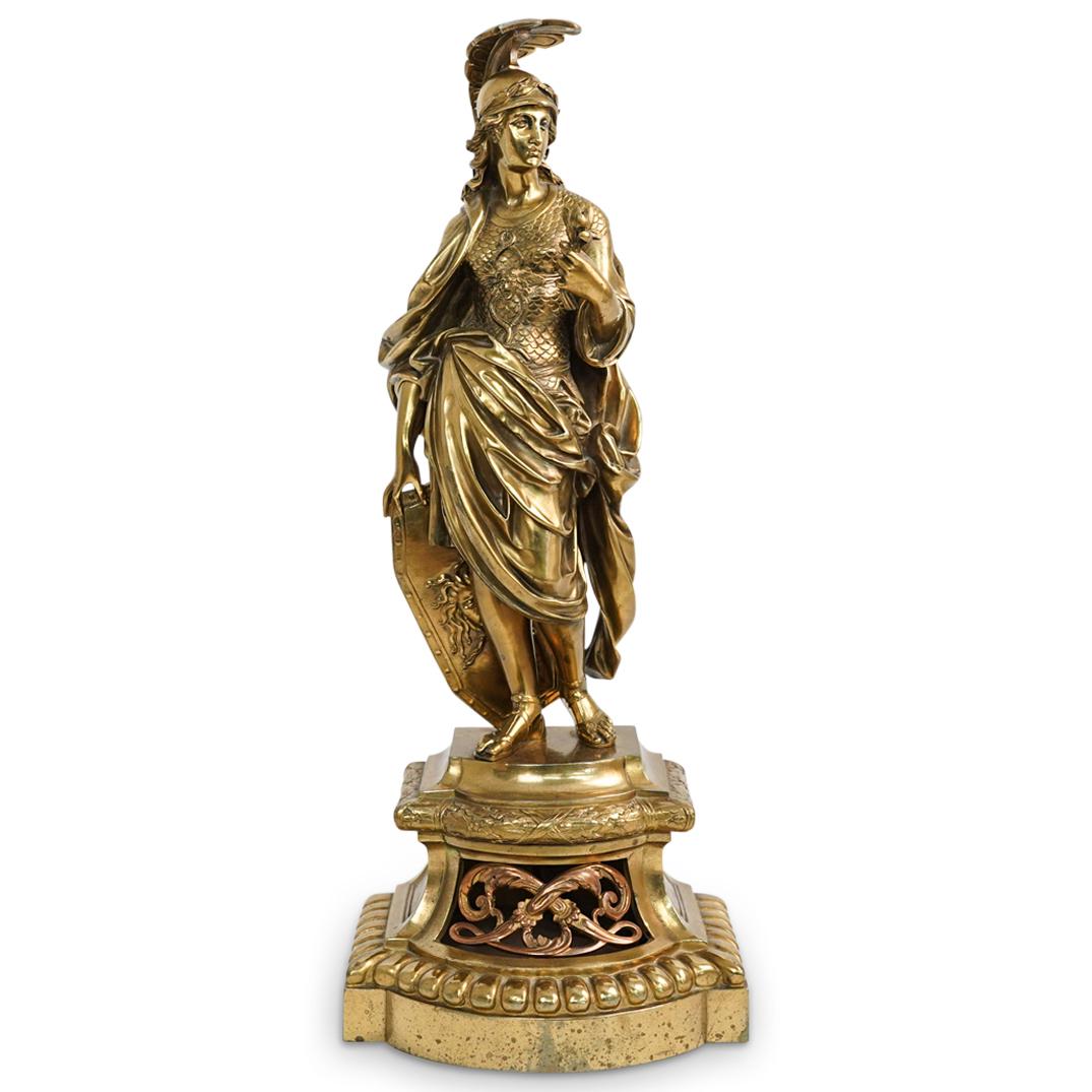 French Bouhon Freres Minerva Bronze Sculpture (1 of 9)