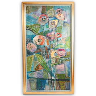 Augustin Fernandez (Cuba 1928) Oil Painting: DESCRIPTION: An Augustin Fernandez (Cuba 1928 - New York 2006) Oil Painting on canvas depicting an abstract bouquet of flowers. Agustin Fernandez was a Cuban painter, sculptor, and multimedia artist.