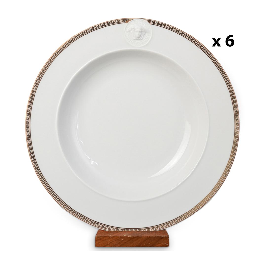 (6Pc) Versace Rosenthal Porcelain Meandre d'Or Dishes (1 of 4)