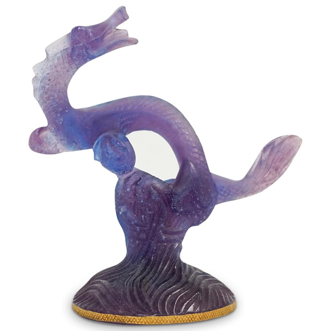 Daum Pate De Verre Crystal Dragon (1 of 4)