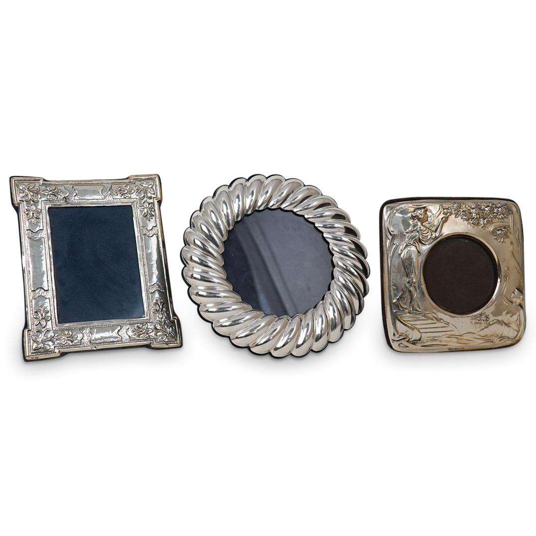 (3 Pc) Group of Italian Sterling Silver Frames (1 of 8)