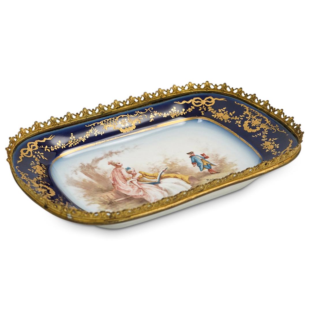 Antique Bronze Mounted Porcelain Dish (1 of 9)