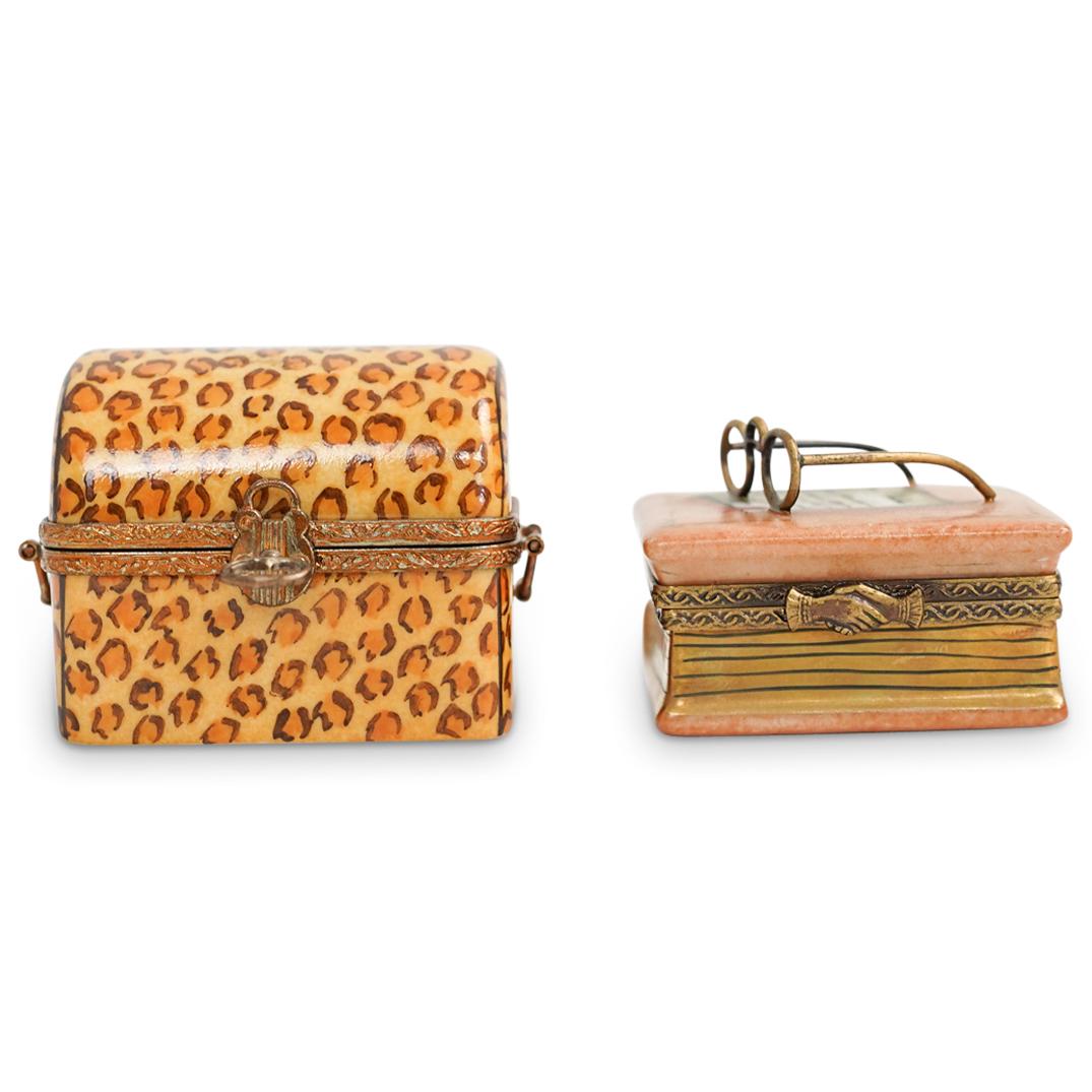 (2 Pc) Limoges Porcelain Trinket Boxes (1 of 6)