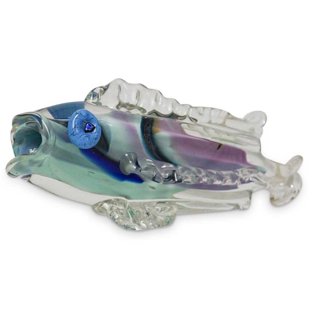 Hand Blown & Fused Art Glass Trout Fish Sculpture (1 of 4)