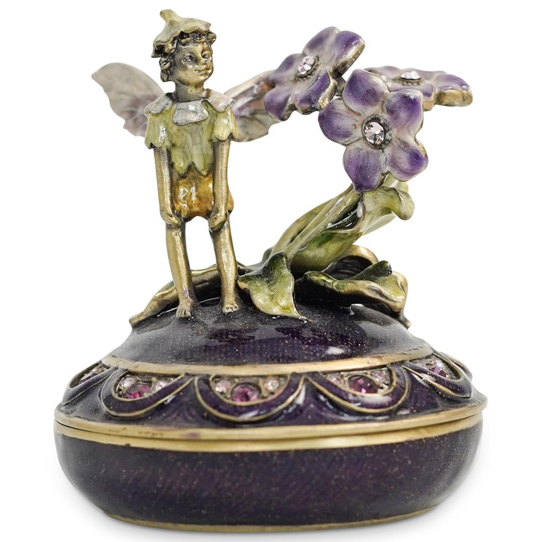 Jay Strongwater Style Pixie Trinket Enamel Box (1 of 7)