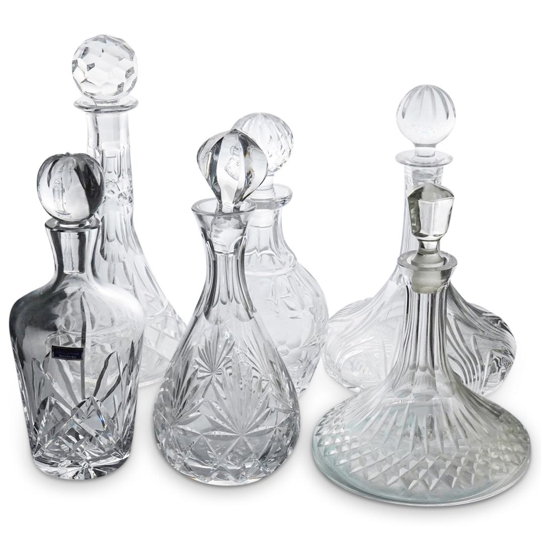 (6 Pc) Cut Glass Decanters Grouping Set (1 of 4)