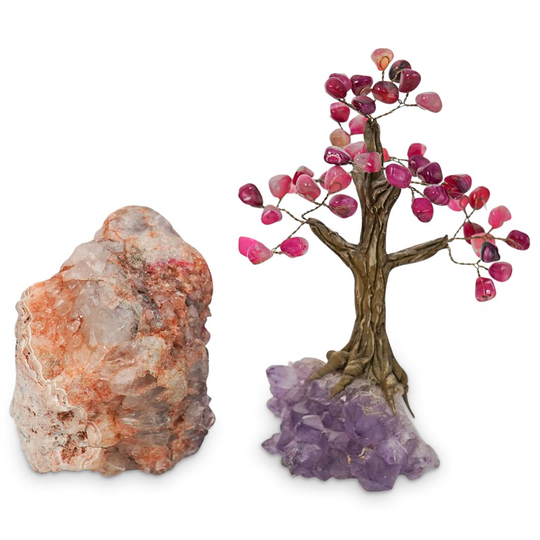 (2 Pc) Amethyst Tree & Gemstone Cluster (1 of 4)