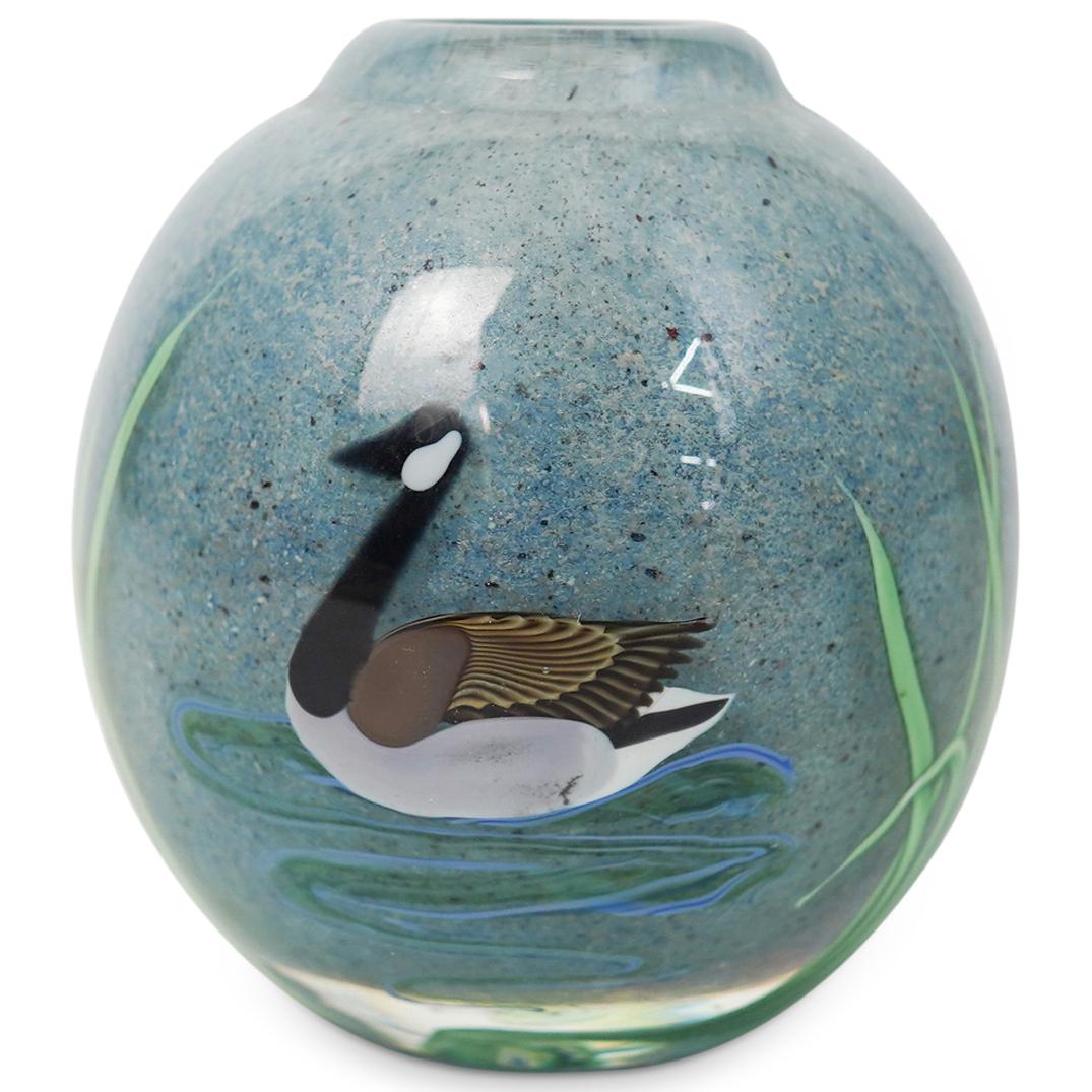 Hand Painted Figural Glass Bud Vase (1 of 4)