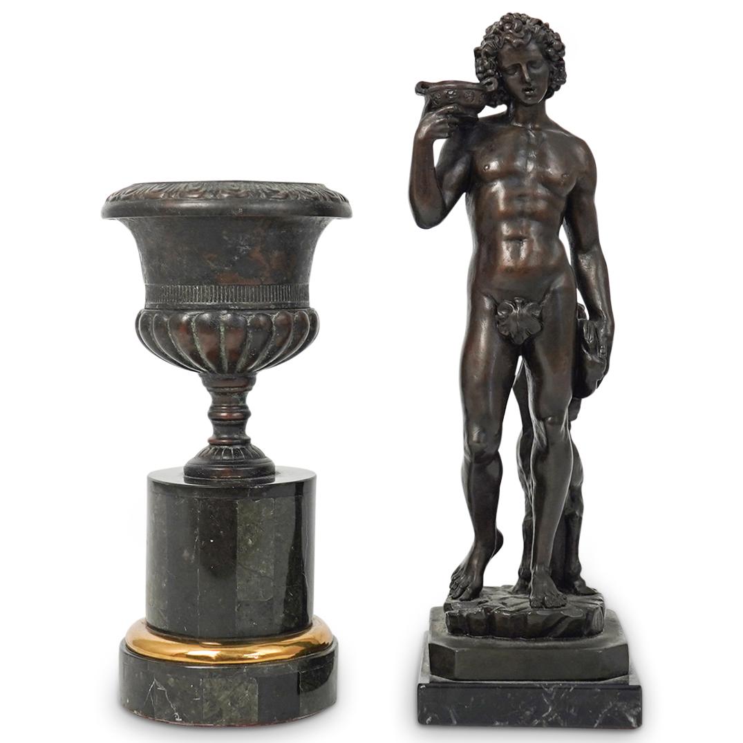 (2 Pc) Pair of Metal Roman Sculptures (1 of 4)