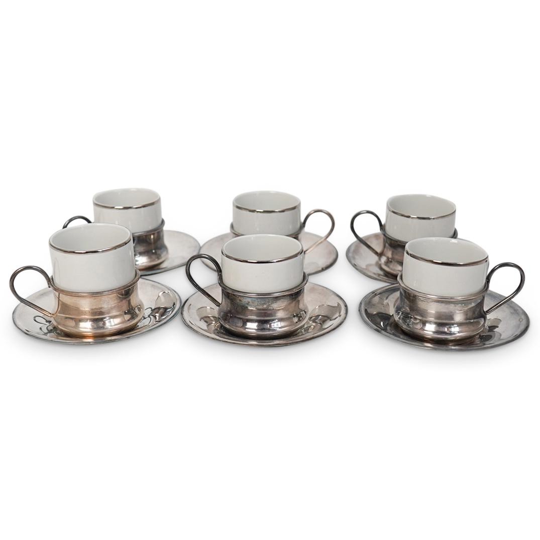 (12 Pc) Italian Tognana Espresso Cups & Saucers Set (1 of 4)