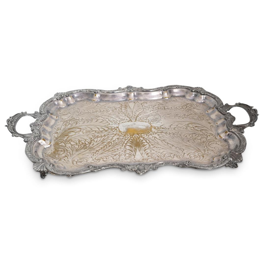 Antique Silver Plated Tray (1 of 8)