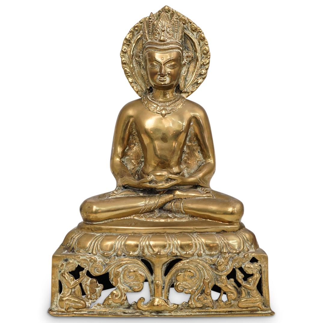 Antique Brass Buddha Figure (1 of 8)