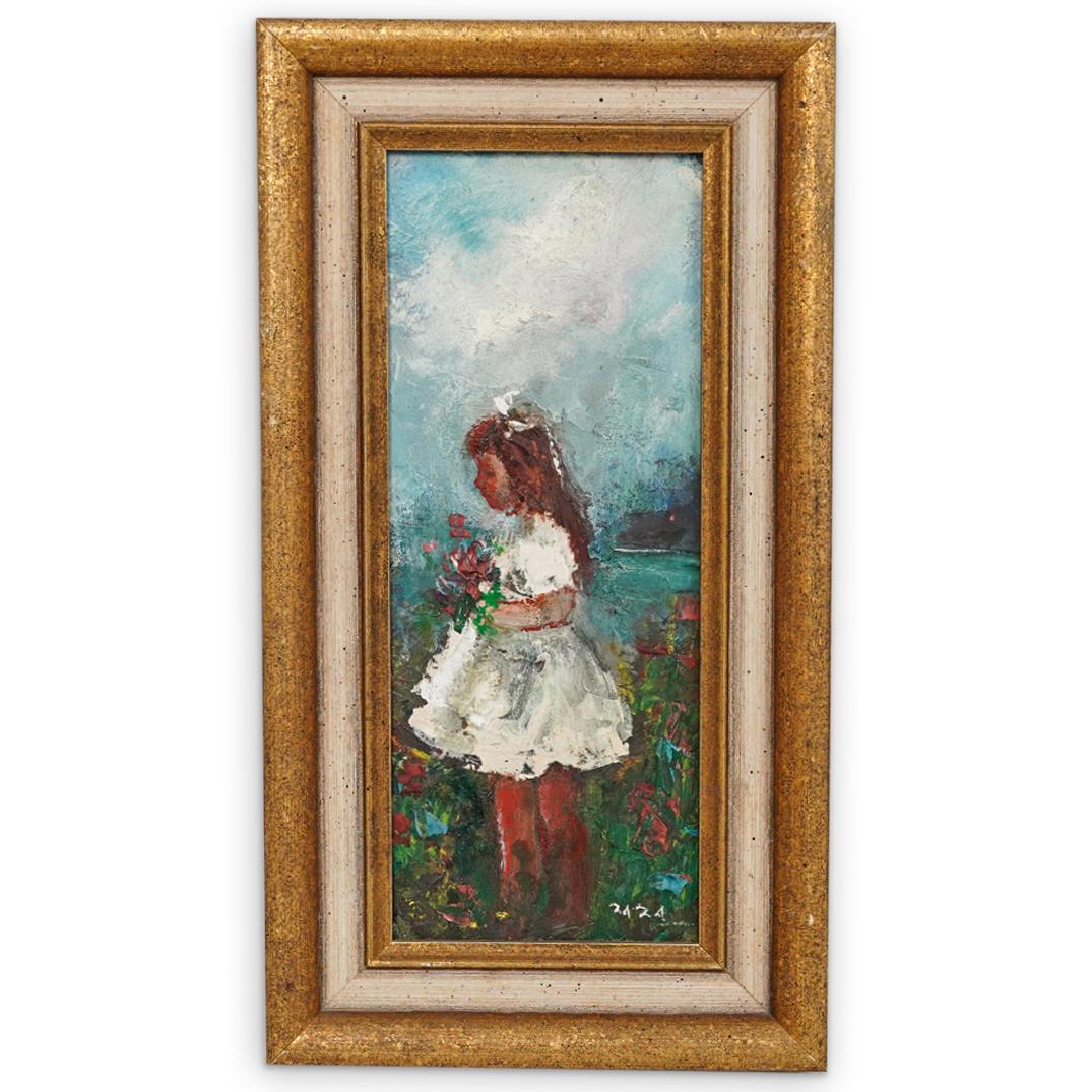 Zaza (Meuli) Milieu (American) Oil On Board Painting (1 of 5)