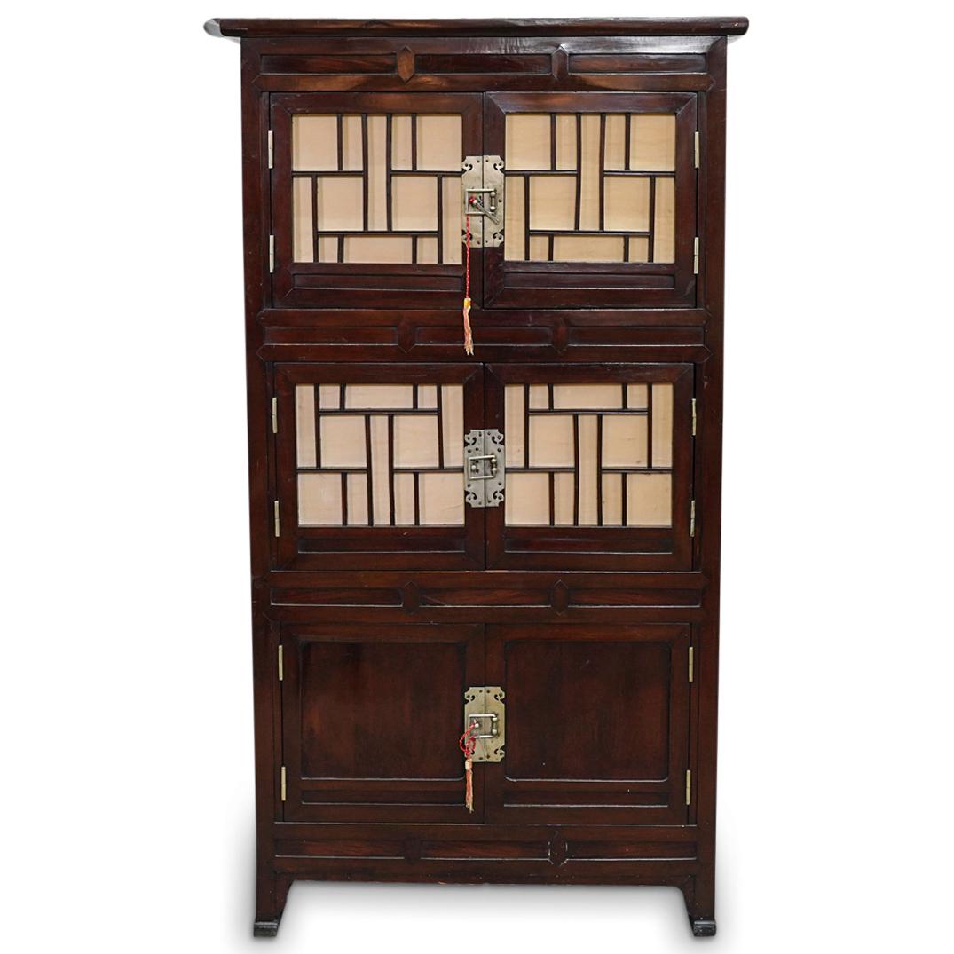 Antique Oriental Lacquered Wood Cabinet (1 of 12)
