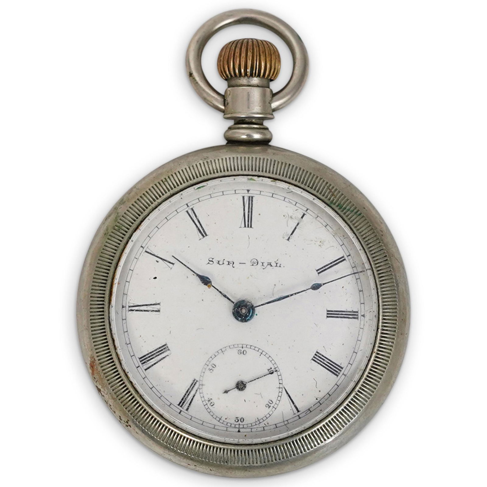 Antique "Sundial" Silver Pocket Watch (1 of 3)