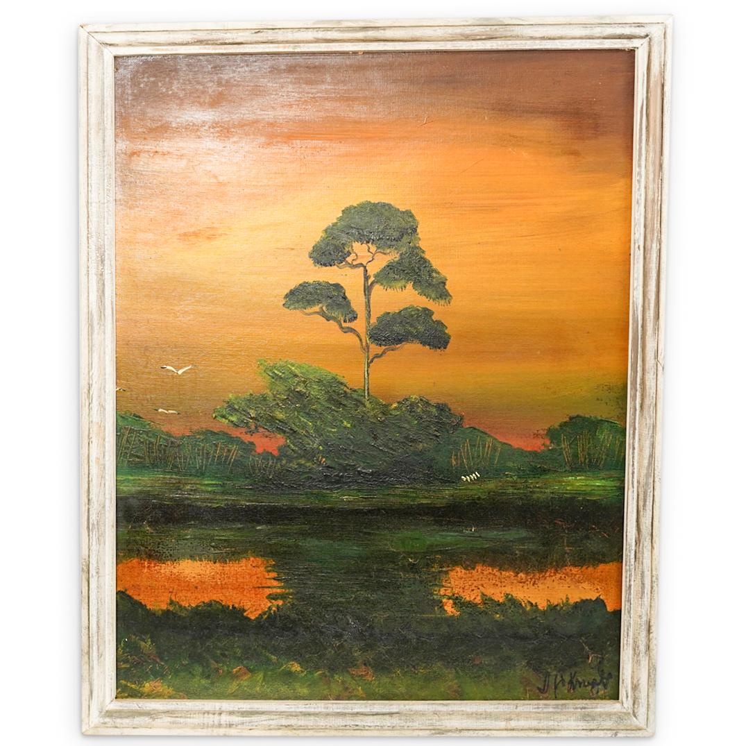 Isaac Knight (American, Highwaymen) Oil on Board (1 of 5)