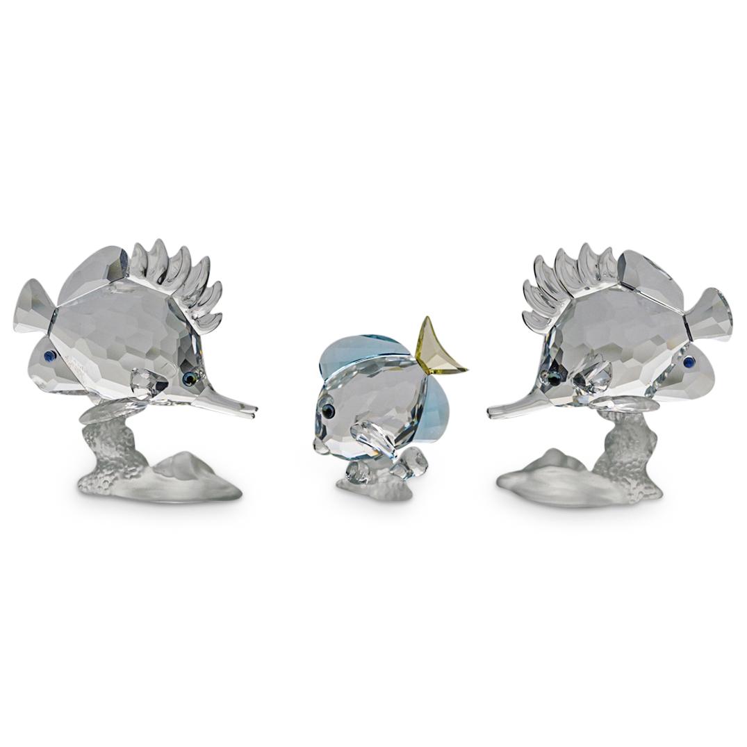 (3 Pc) Swarovski Crystal Fish Figurine Grouping (1 of 5)