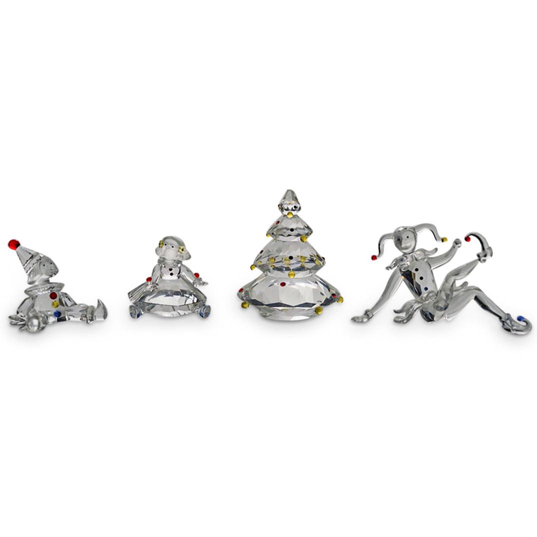 (4 Pc) Swarovski Crystal "Cheerful Times" Figurines (1 of 9)