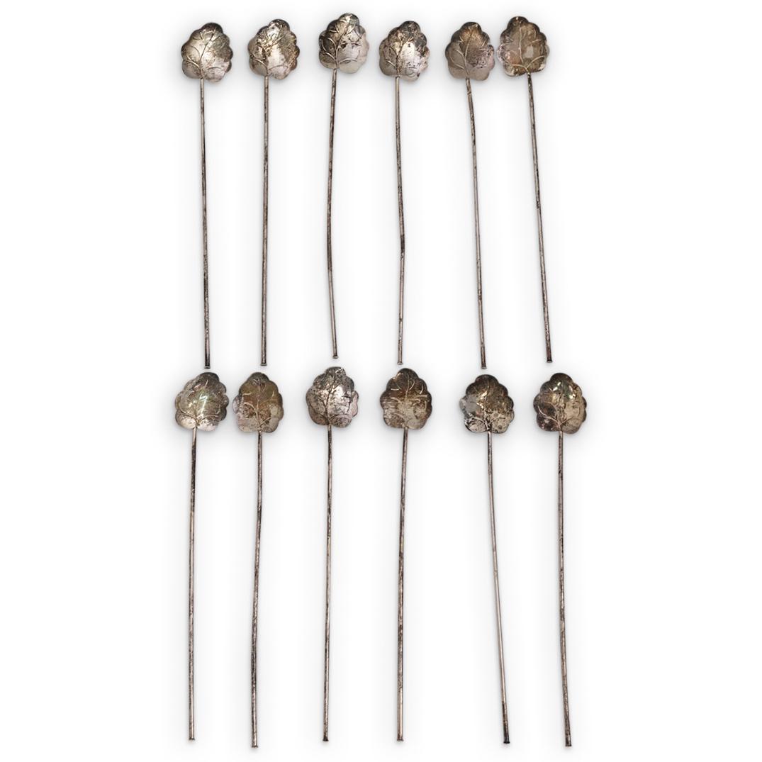 (12 Pc) Sterling Silver Cocktail Stirrers Set (1 of 7)