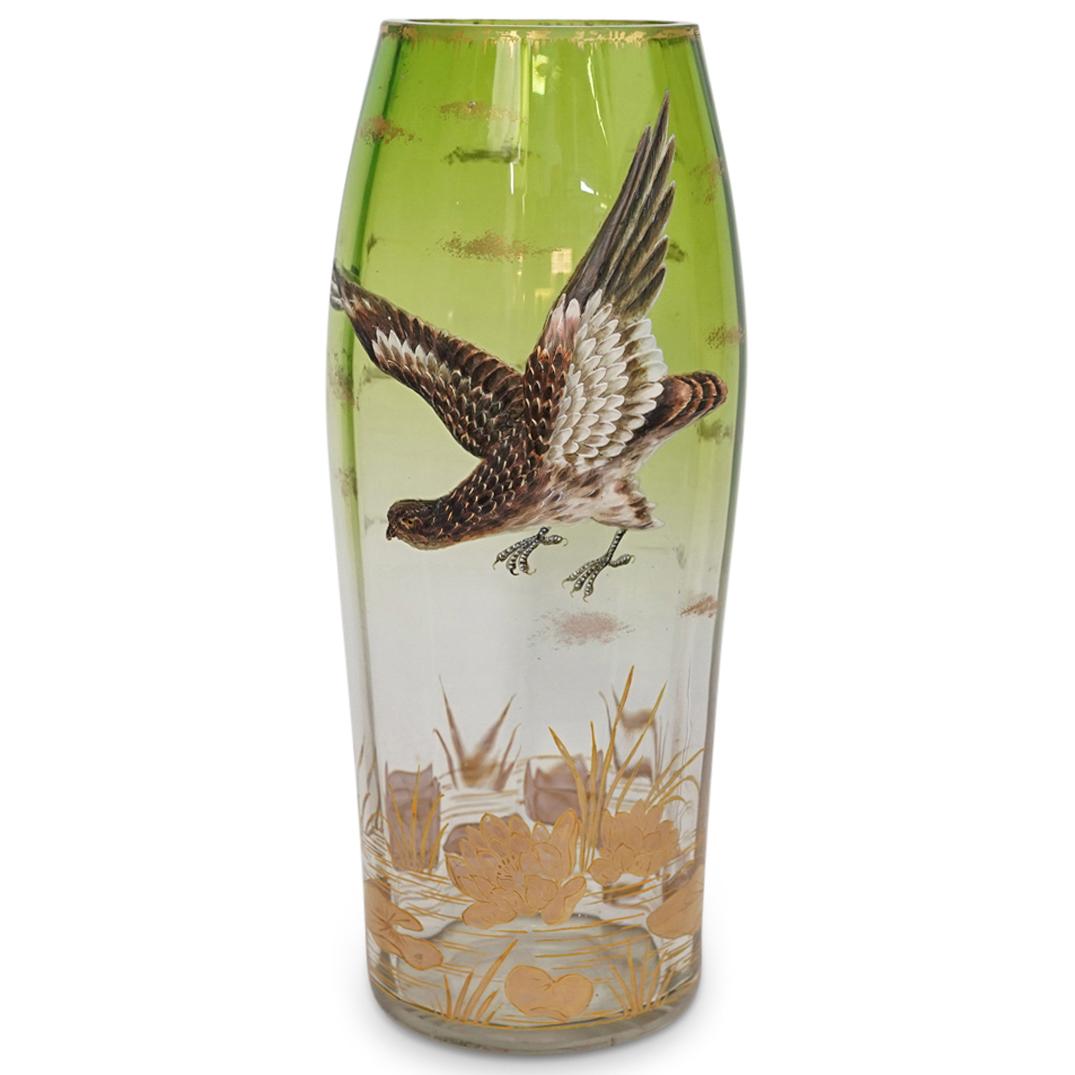 Moser Glass Flying Eagle High Relief Vase (1 of 7)