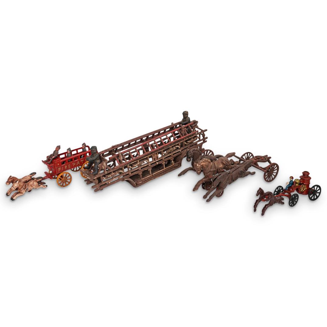 (3 Pc) Vintage Cast Iron Firefighters Grouping Set (1 of 11)