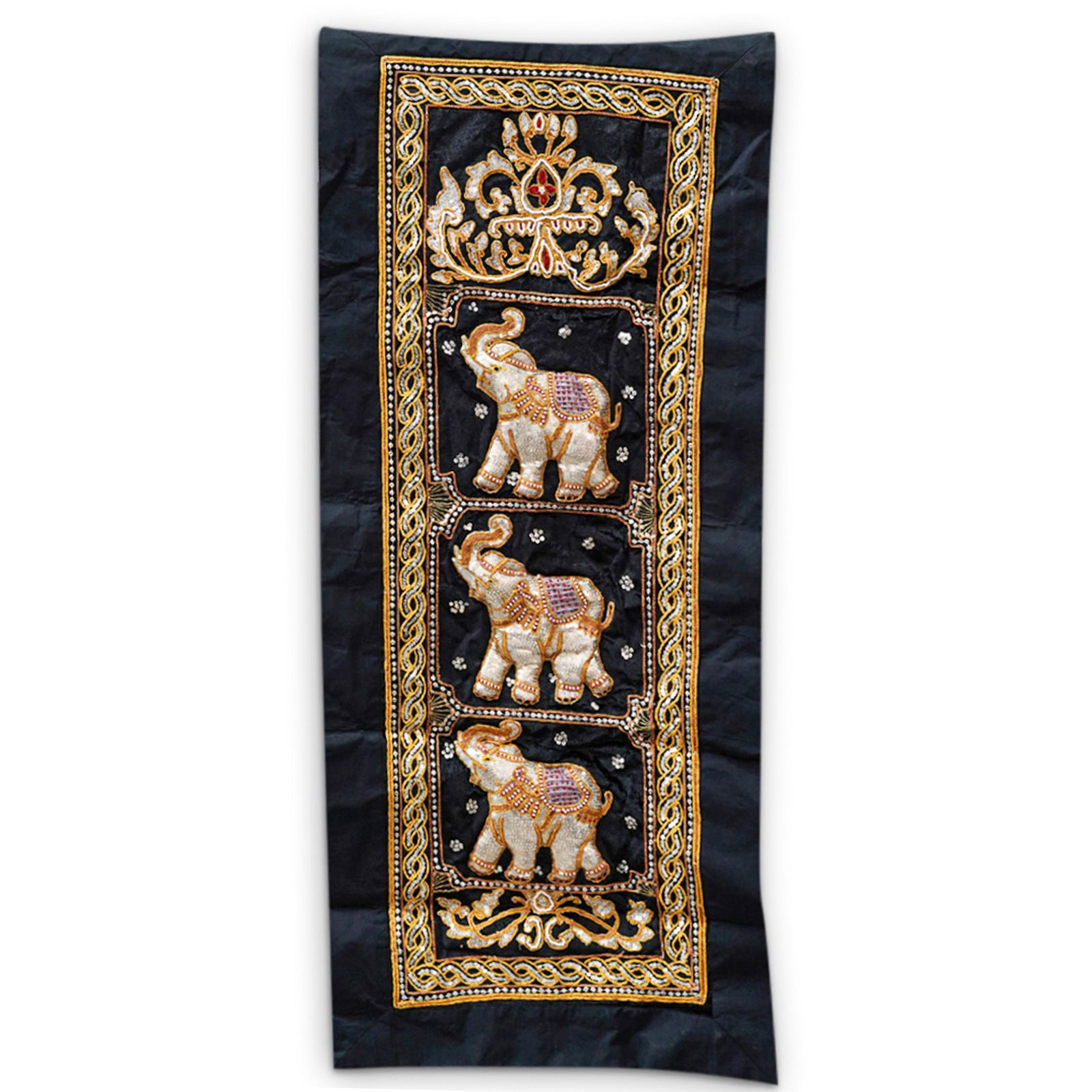 (4 Pc) Elephant Kalaga Wall Hangings (1 of 7)