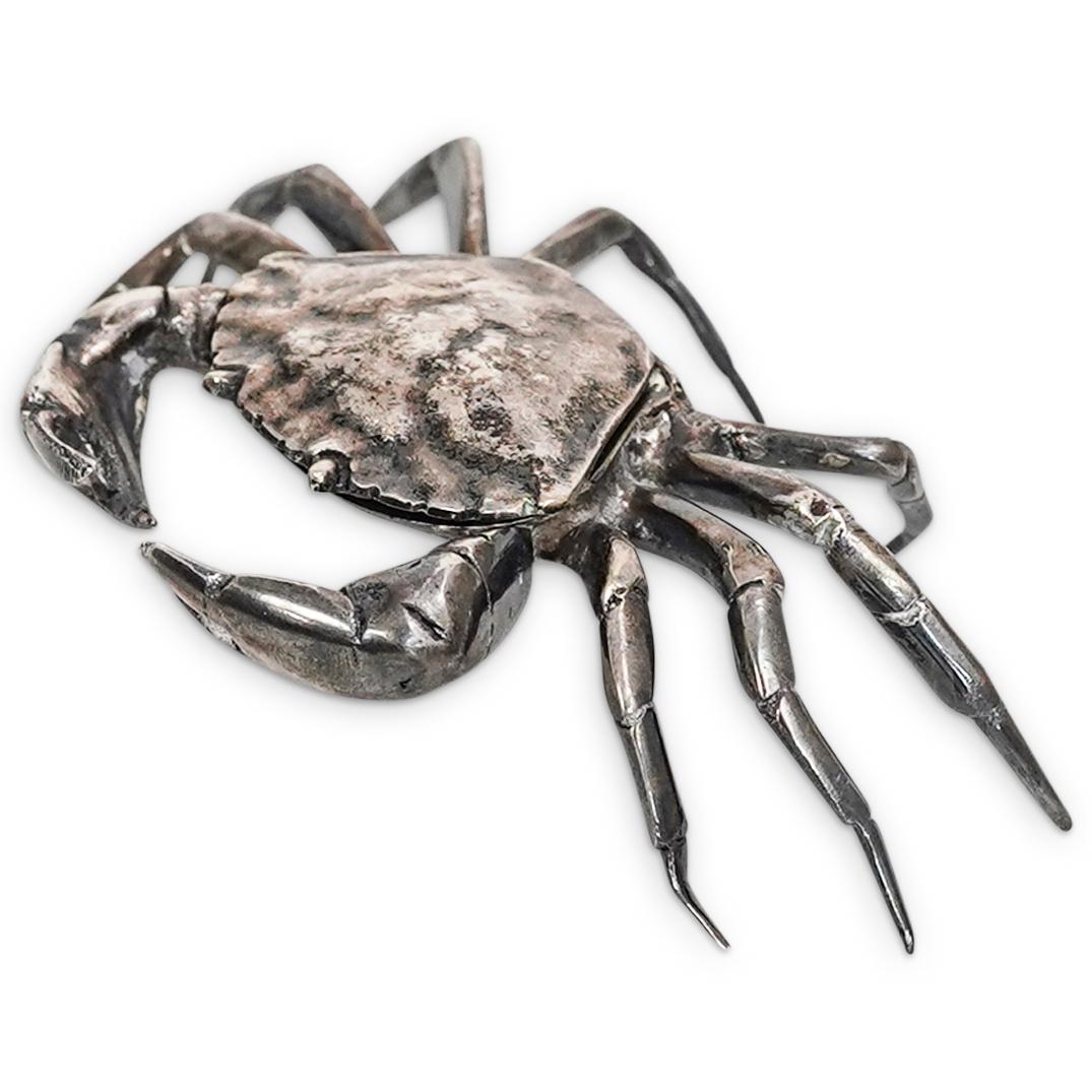 800 Silver Blue Crab Trinket Box (1 of 5)