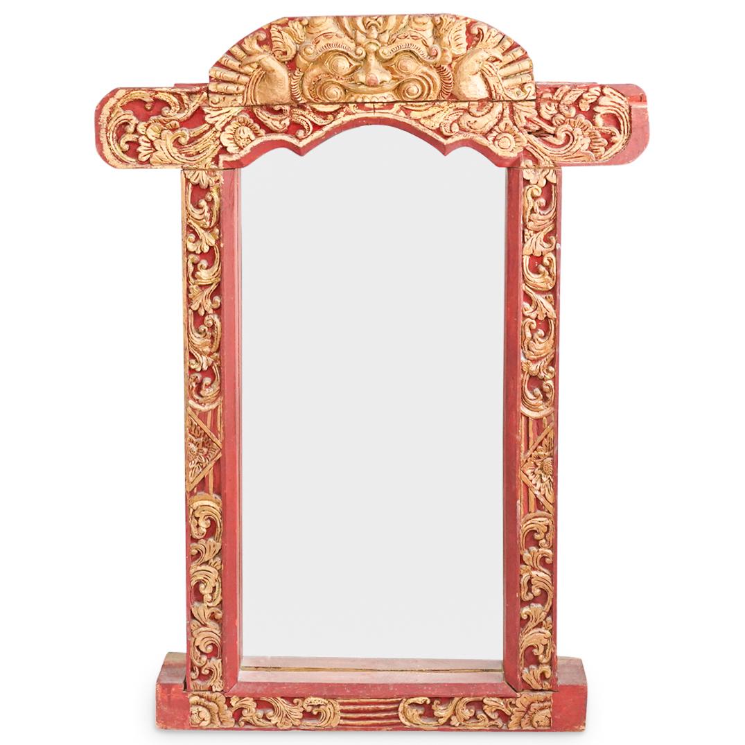 Thai Carved Wooden Framed Mirror (1 of 5)