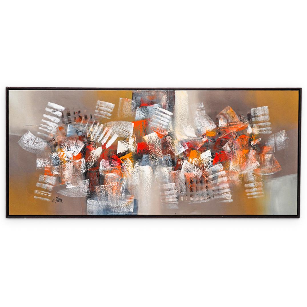 Julio Portocarrero Abstract Painting On Canvas (1 of 5)