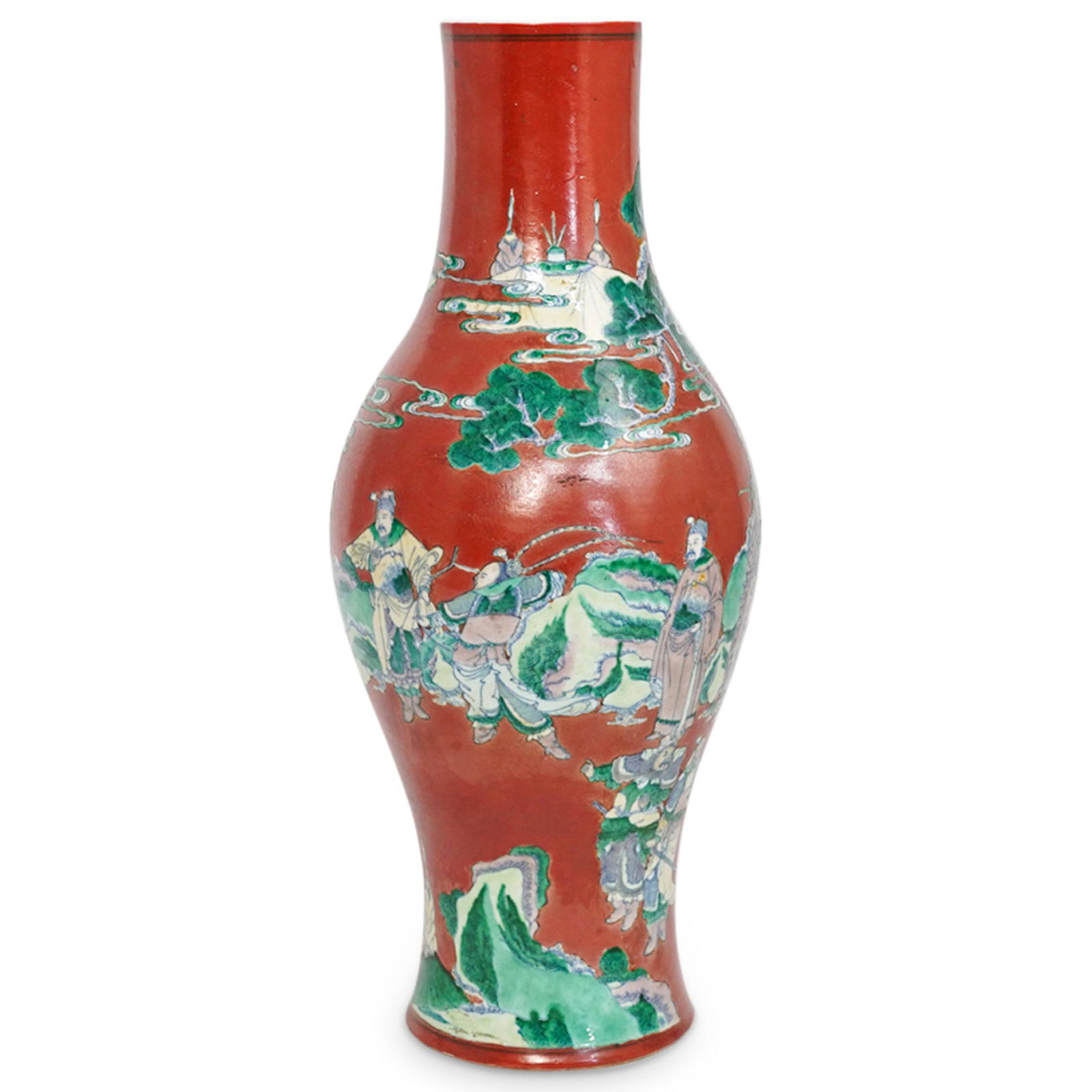 Antique Chinese Famille Verte Doucai Porcelain Vase (1 of 8)