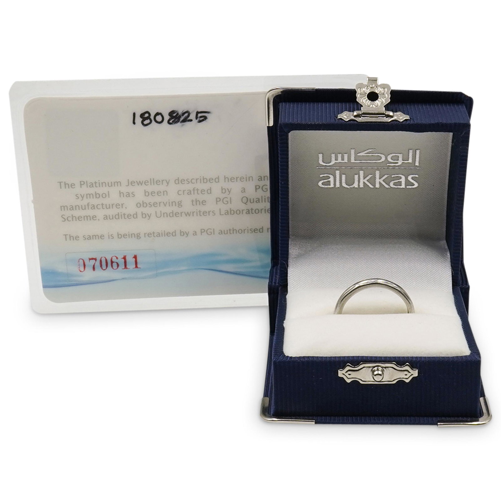 Platinum Wedding Band: DESCRIPTION: A Platinum wedding band, stamped along the inner band "950". Total Weight: 4.5 Grams (2.8 dwt) Comes with authorized manufacturer card. CIRCA: 20th Cent. ORIGIN: USA DIMENSIONS: Ring Size