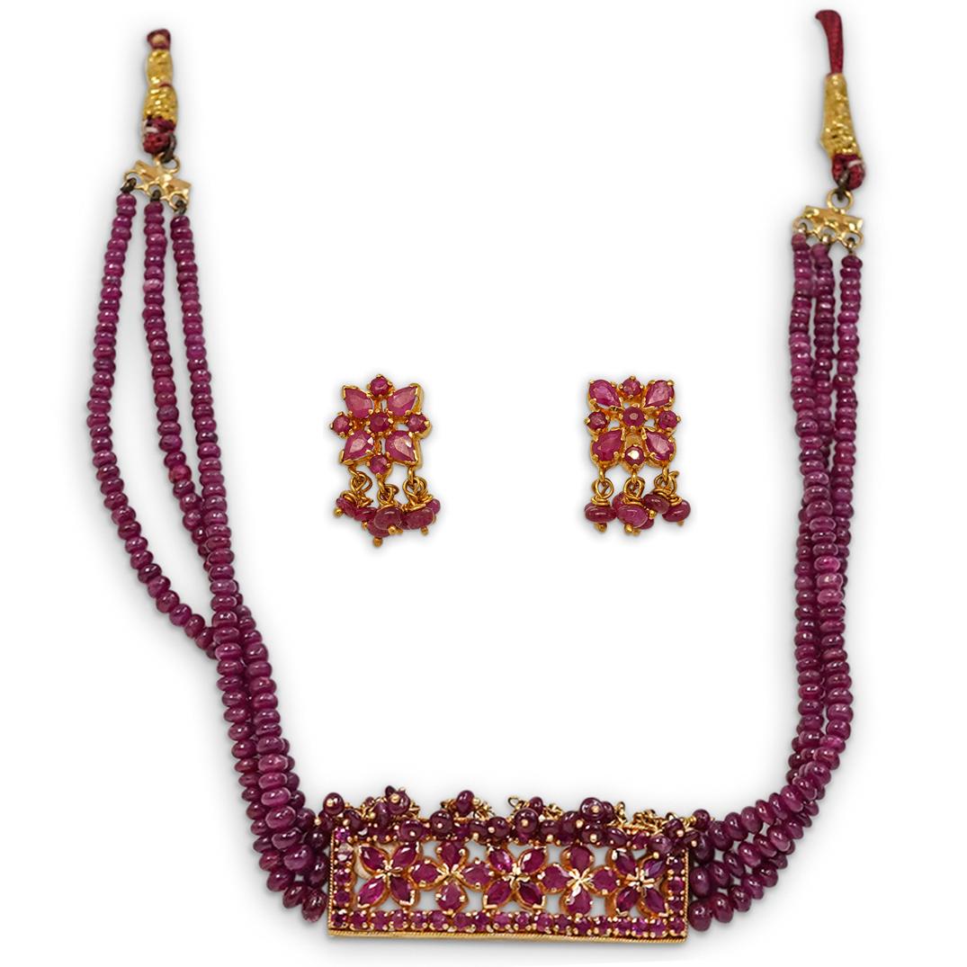 Oriental 22k Gold and Ruby Jewelry Set (1 of 8)