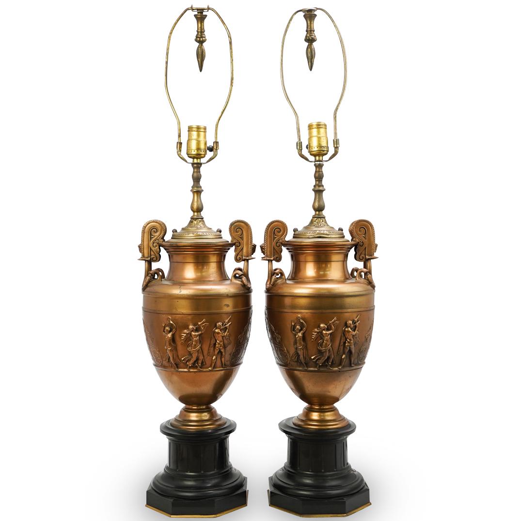 19th Cent. Empire Gilt Bronze Table Lamps (1 of 5)