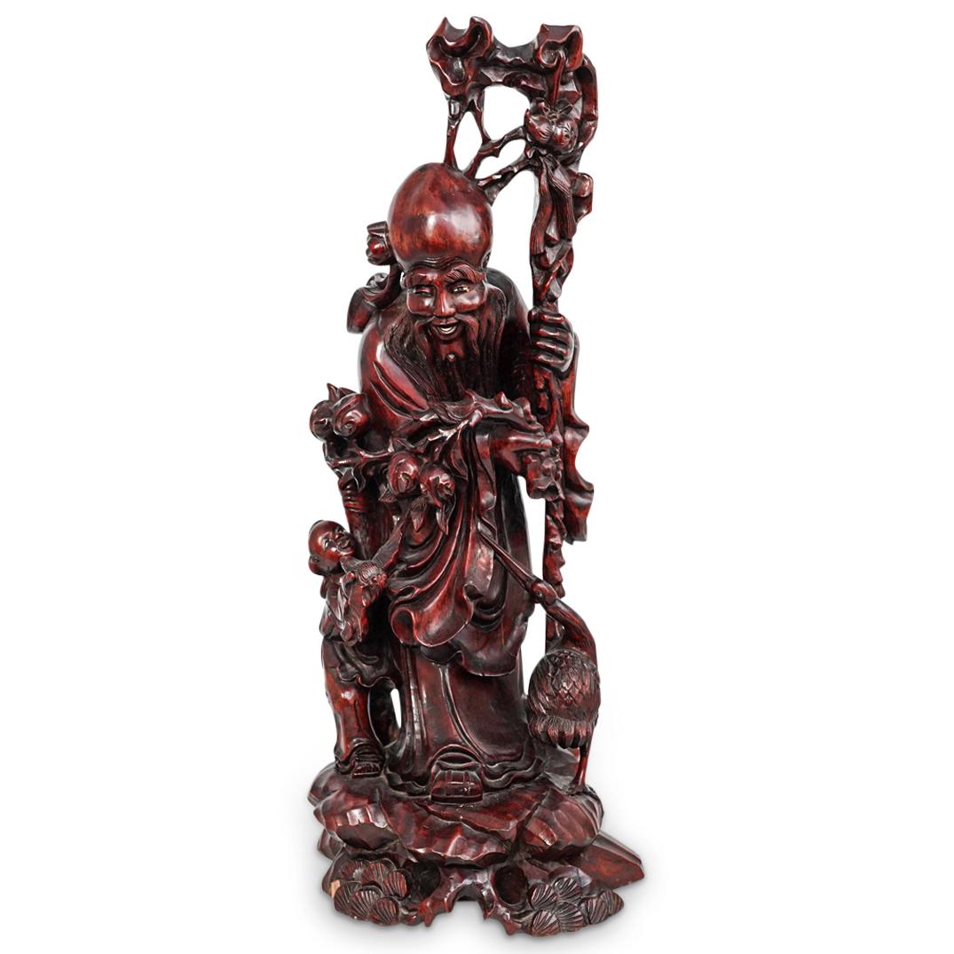 Chinese Carved Wood Wiseman (1 of 10)