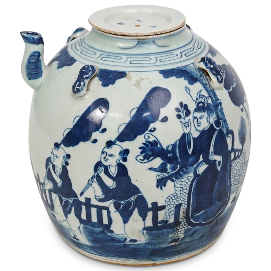Chinese Blue & White Glazed Teapot (1 of 7)