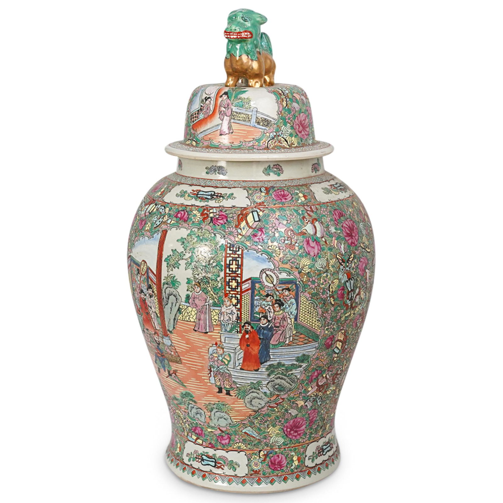 Chinese Lidded Porcelain Urn (1 of 10)