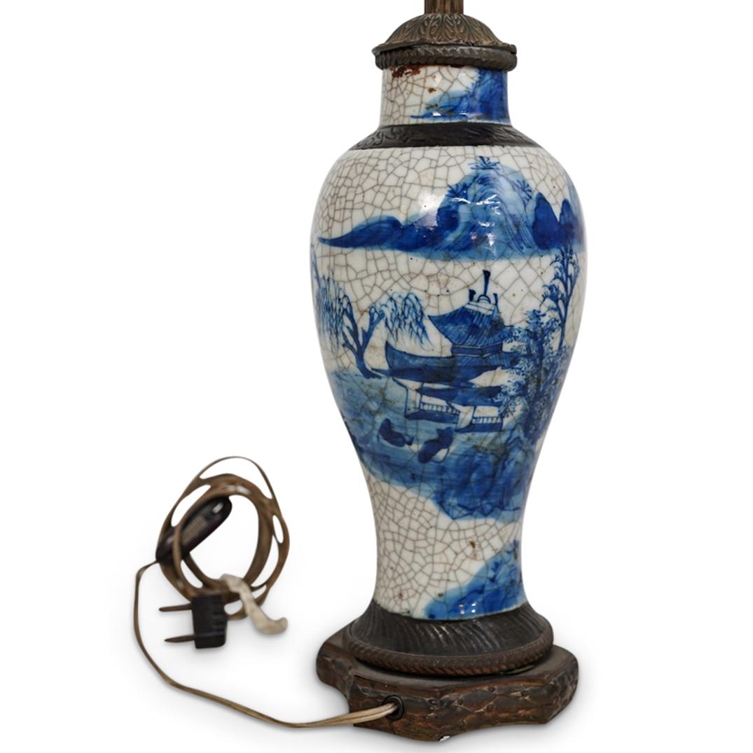 Chinese Crackled Porcelain Table Lamp (1 of 6)