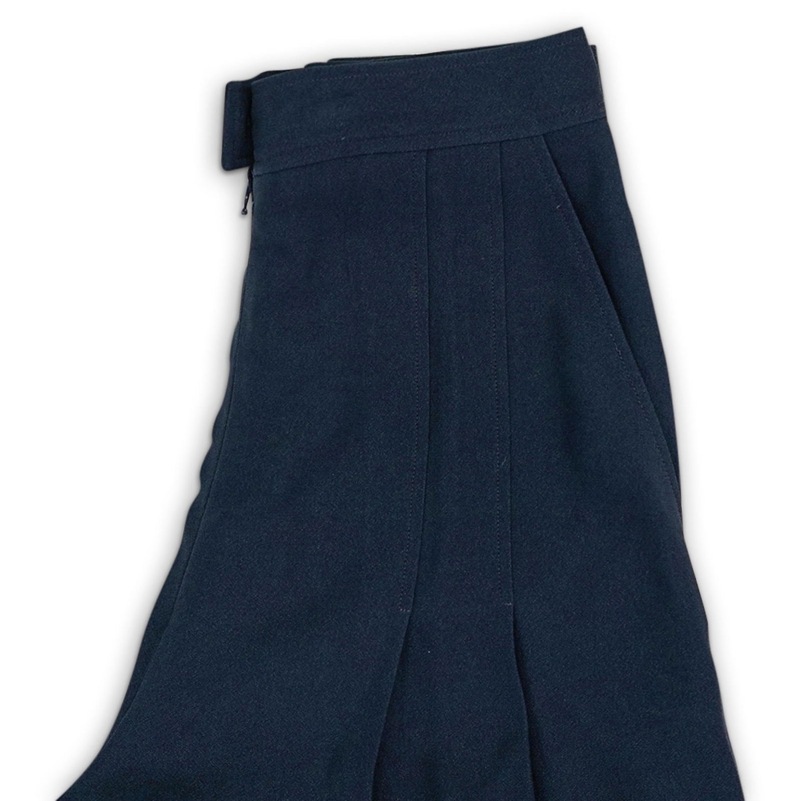 Chanel Navy Silk Crepe Wide Leg Pants (1 of 4)