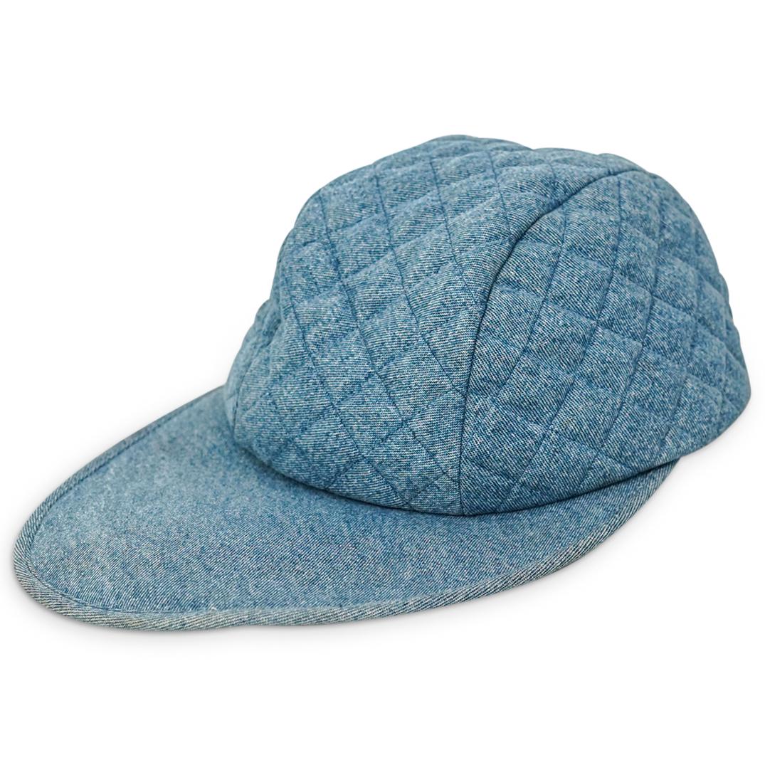 Vintage Chanel Quilted Denim Hat (1 of 4)