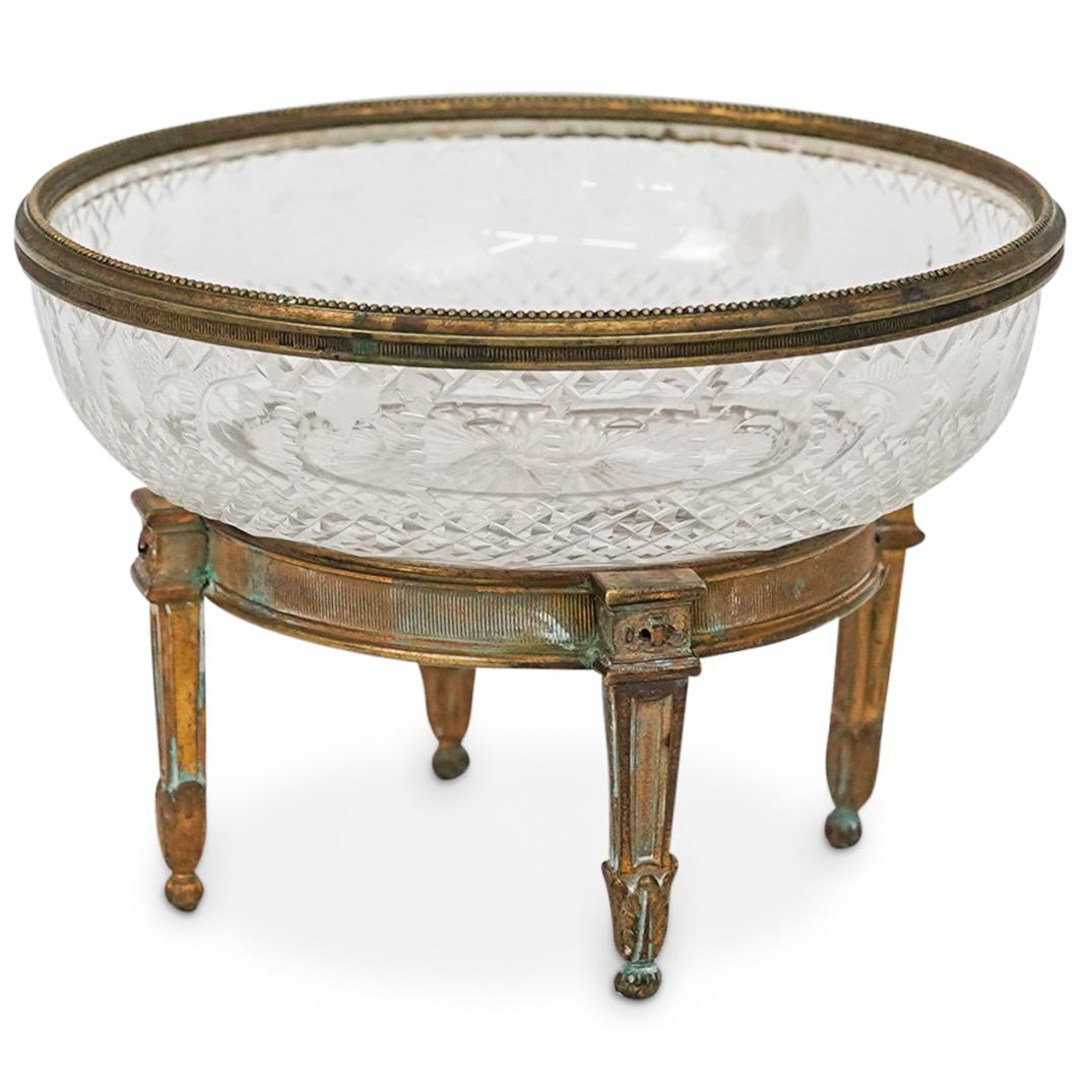 Antique Bronze & Cut Glass Bowl (1 of 5)