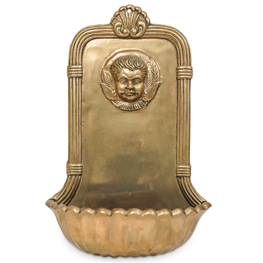 Vintage Brass Figural Wall Pocket (1 of 4)