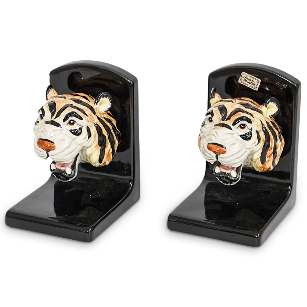 Fitz and Floyd Porcelain Tiger Bookends (1 of 7)