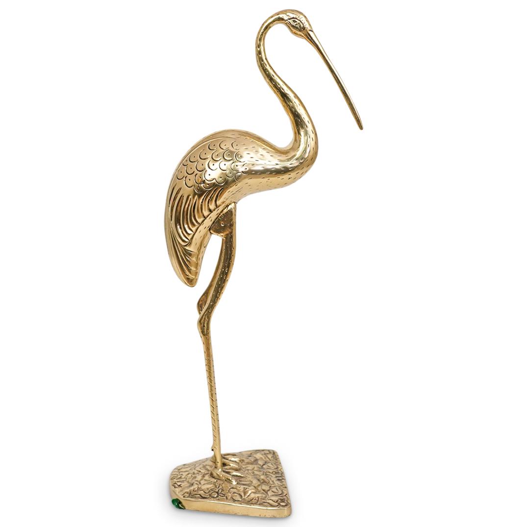 Mid Century Brass Heron Statue (1 of 6)