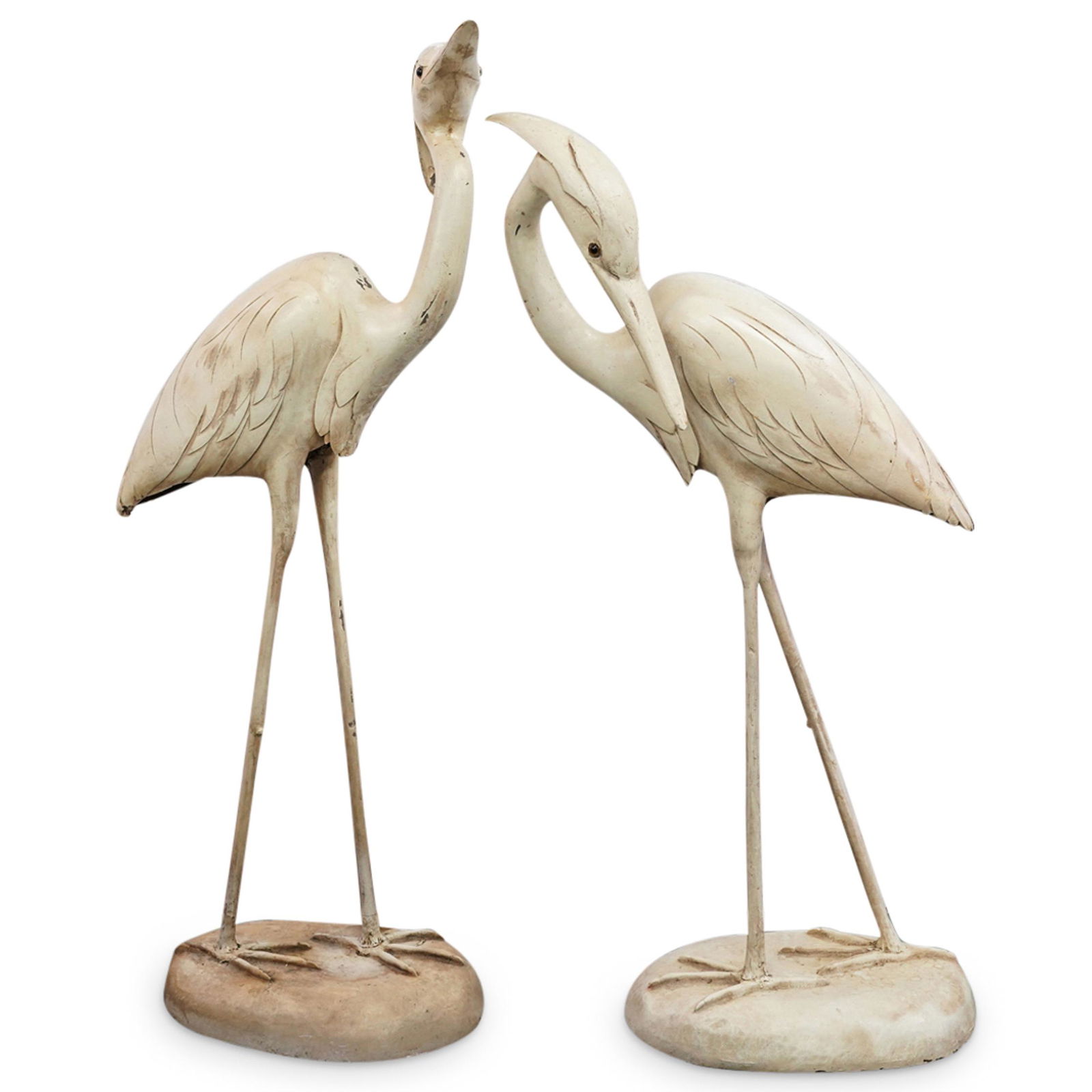 Pair of Large Heron Birds Decorative Sculptures (1 of 9)