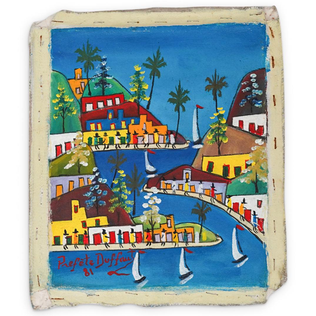 Prefete Duffaut (Haitian,1923) Signed Painting On (1 of 4)