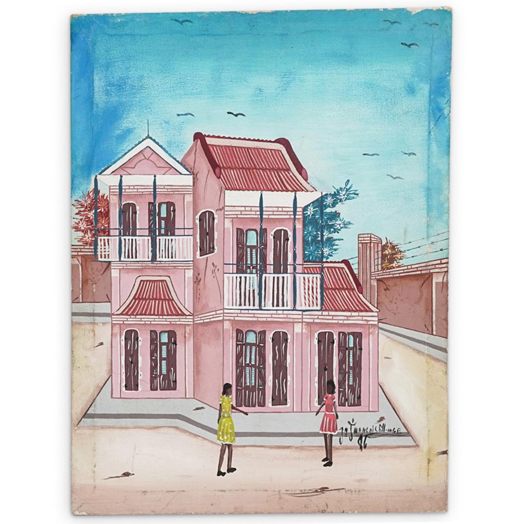 JN Francois Bellande (Haitian) Signed Painting On (1 of 3)